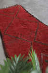 Red Flat Woven Moroccan Kilim Rug 4.2 X 10.4 Feet