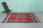 Red Moroccan rug 4.1 X 6.5 Feet