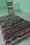 Colorful Striped Shaggy Rug 2.4 X 4.7 Feet