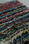 Colorful Striped Shaggy Rug 2.4 X 4.7 Feet