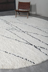 Custom rounded berber rug - wool rug