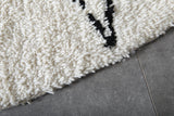 Custom rounded berber rug - wool rug