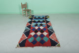 Moroccan berber rug 2.9 X 7.2 Feet - Boucherouite Rugs