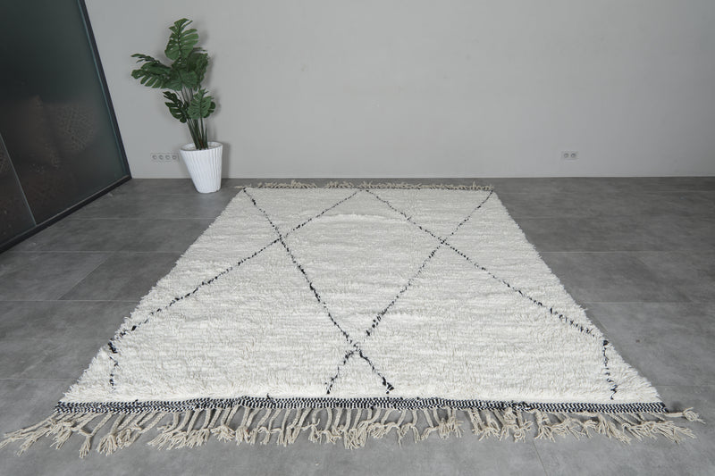 Handmade Beni Ourain Rug 7.9 FT X 8.8 FT Berber Rug