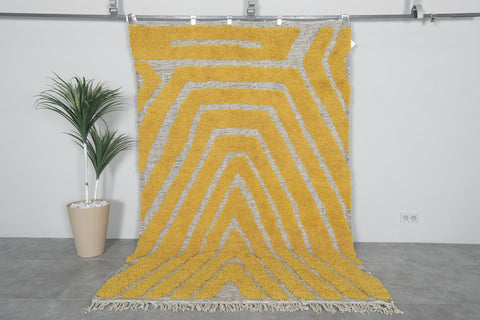 Yellow handwoven rug - Custom rug - Moroccan Wool rug