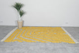 Yellow handwoven rug - Custom rug - Moroccan Wool rug