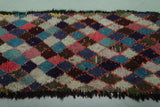 Moroccan Boucherouite rug 2.4 FT x 5.4 FT