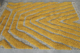 Yellow handwoven rug - Custom rug - Moroccan Wool rug