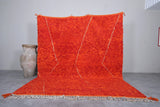 Orange Moroccan rug 8 X 9.7 Feet