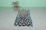 Shaggy Moroccan Rug 2.3 X 5.4 Feet - tribal rug