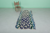 Shaggy Moroccan Rug 2.3 X 5.4 Feet - tribal rug