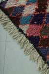 Moroccan Boucherouite rug 2.4 FT x 5.4 FT