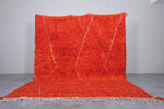 Orange Moroccan rug 8 X 9.7 Feet