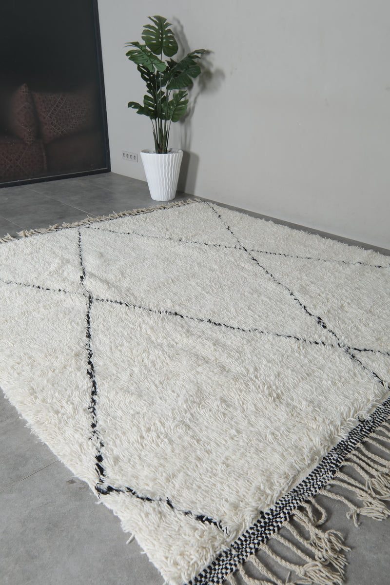 Handmade Beni Ourain Rug 7.9 FT X 8.8 FT Berber Rug