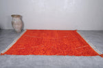 Orange Moroccan rug 8 X 9.7 Feet