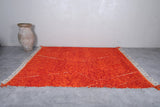 Orange Moroccan rug 8 X 9.7 Feet