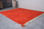 Orange Moroccan rug 8 X 9.7 Feet