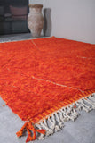 Orange Moroccan rug 8 X 9.7 Feet