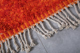 Orange Moroccan rug 8 X 9.7 Feet