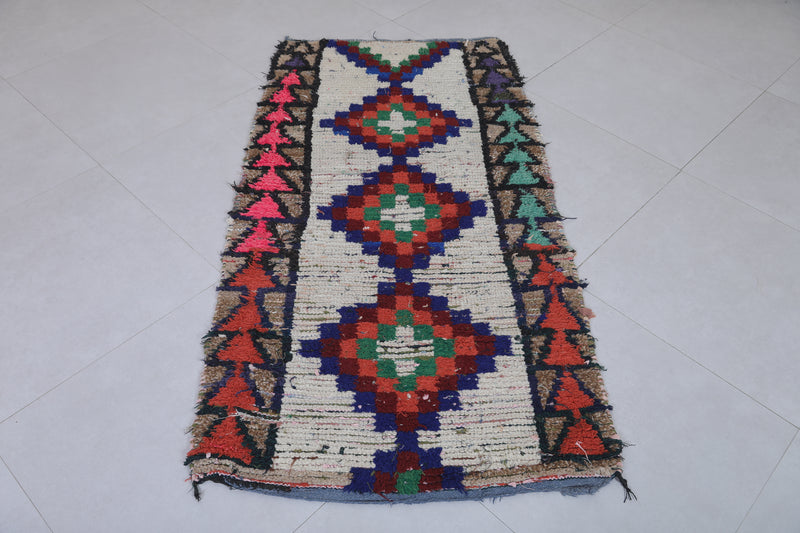 Moroccan Berber Rug 2.8 x 5.5 Feet - Handwoven Vintage Tribal Design