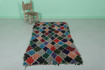 Moroccan berber rug 3 X 5.9 Feet - Boucherouite Rugs