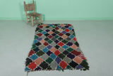 Moroccan berber rug 3 X 5.9 Feet - Boucherouite Rugs