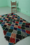 Moroccan berber rug 3 X 5.9 Feet - Boucherouite Rugs