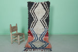 Moroccan berber rug 2.4 X 6.3 Feet - Boucherouite Rugs