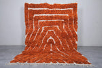 Orange Moroccan rug 6.5 X 9.5 Feet