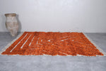 Orange Moroccan rug 6.5 X 9.5 Feet