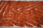 Orange Moroccan rug 6.5 X 9.5 Feet