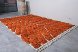 Orange Moroccan rug 6.5 X 9.5 Feet