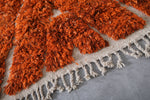 Orange Moroccan rug 6.5 X 9.5 Feet