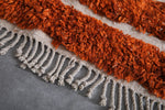 Orange Moroccan rug 6.5 X 9.5 Feet