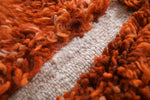 Orange Moroccan rug 6.5 X 9.5 Feet