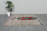 Handmade Moroccan rug 5.4 FT × 6.3 FT