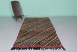 Brown moroccan rug 4.1 X 7.1 Feet