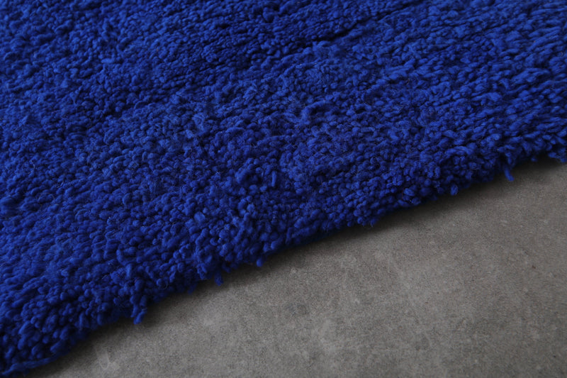 Long Moroccan Runner Rug - 2.9 X 16.7 Feet | Vibrant Blue Design