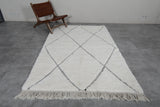 Diamond Moroccan Wool Rug - 5.3 x 8.2 Feet | Elegant Geometric Pattern