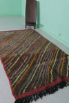 Brown moroccan rug 4.1 X 7.1 Feet