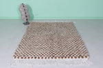 Shaggy Moroccan Chess Rug - 4.6 x 6.5 Feet