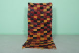 Moroccan berber rug 2.5 X 5.4 Feet - Boucherouite Rugs