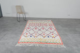 Colorful Moroccan rug 4.8 FT × 7.7 FT