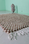 Shaggy Moroccan Chess Rug - 4.6 x 6.5 Feet