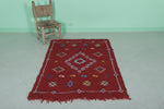 Amazing Red Kilim Rug 3.2 FT X 4.6 FT