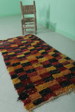 Moroccan berber rug 2.5 X 5.4 Feet - Boucherouite Rugs