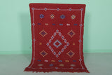 Amazing Red Kilim Rug 3.2 FT X 4.6 FT