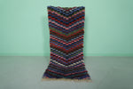 Moroccan berber rug 2.3 X 5.2 Feet - Boucherouite Rugs