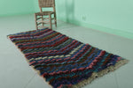 Moroccan berber rug 2.3 X 5.2 Feet - Boucherouite Rugs