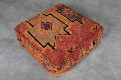 Tribal Moroccan Wool Floor Cushion – Handmade Kilim Pouf - kilim pouf